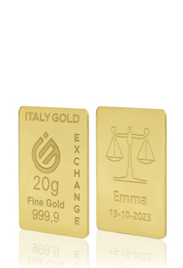 Lingotto Oro 24Kt da 20 gr. segno zodiacale Bilancia  - Idea Regalo Segni Zodiacali - IGE Gold